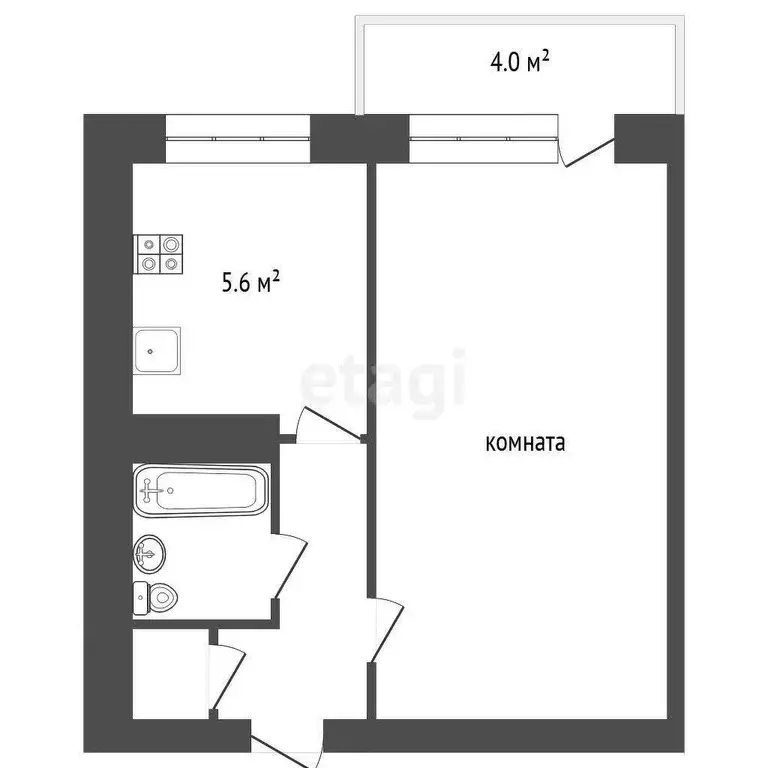 Квартира, 1 комната, 29 м - Фото 1