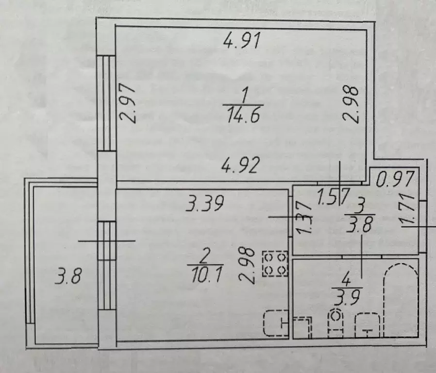 Продаётся 1-к квартира, 32.4 м - Фото 1