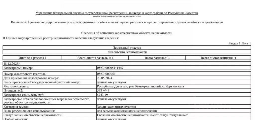 Участок в Дагестан, Кумторкалинский район, с. Коркмаскала  (6.0 сот.) - Фото 2