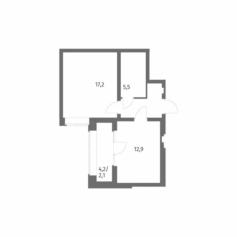 1-комнатная квартира: Новоселье, Невская улица, 3 (42.5 м) - Фото 1
