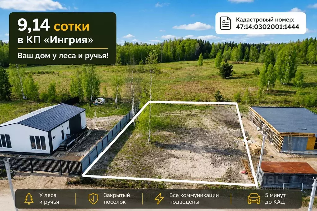 Участок в Ленинградская область, Ломоносовский район, Низинское с/пос, ... - Фото 1