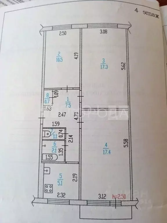 3-к кв. Алтайский край, Барнаул ул. Антона Петрова, 164 (61.0 м) - Фото 1