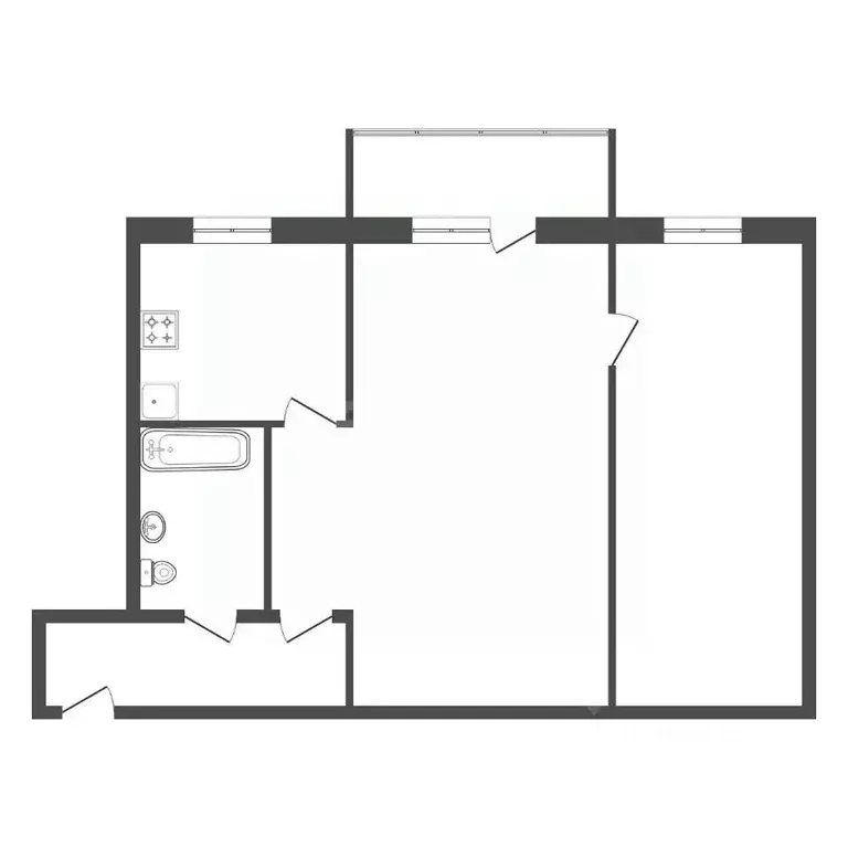 2-к кв. Красноярский край, Красноярск Дорожная ул., 4 (45.4 м) - Фото 2