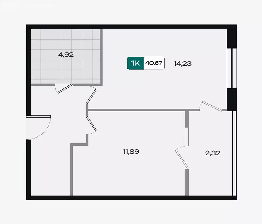 1-комнатная квартира: Краснодар, жилой комплекс Народные Кварталы ... - Фото 2