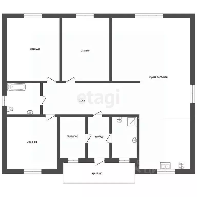 Дом в Мордовия, Лямбирский район, Берсеневское с/пос, пос. Чекаевский ... - Фото 2