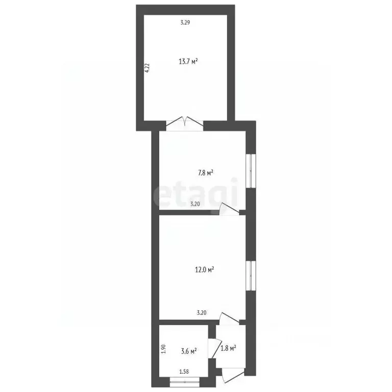 2-к кв. Крым, Саки ул. Гагарина (40.7 м) - Фото 0