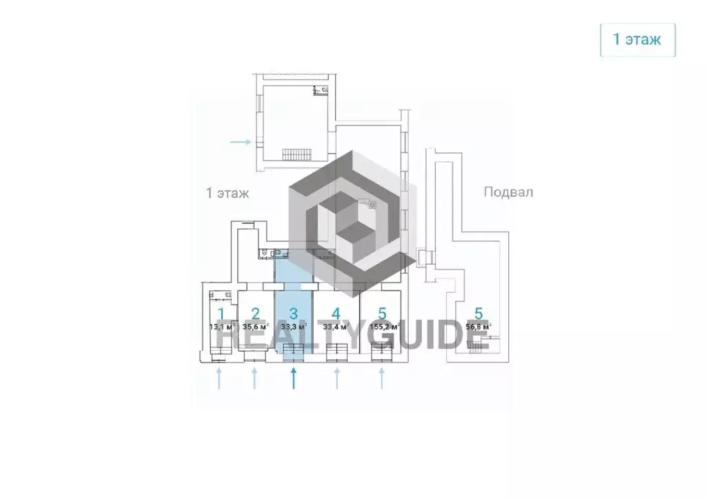 Торговая площадь в Москва Профсоюзная ул., 5/9 (33 м) - Фото 1