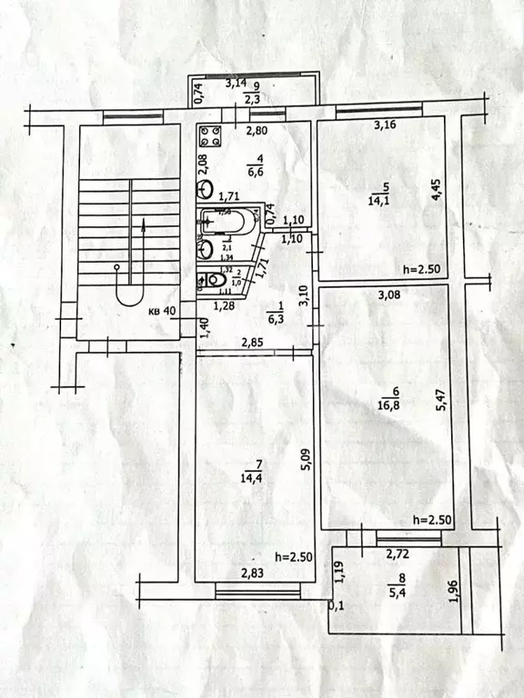 3-к кв. Краснодарский край, Туапсе ул. Карла Маркса, 39 (65.0 м) - Фото 1