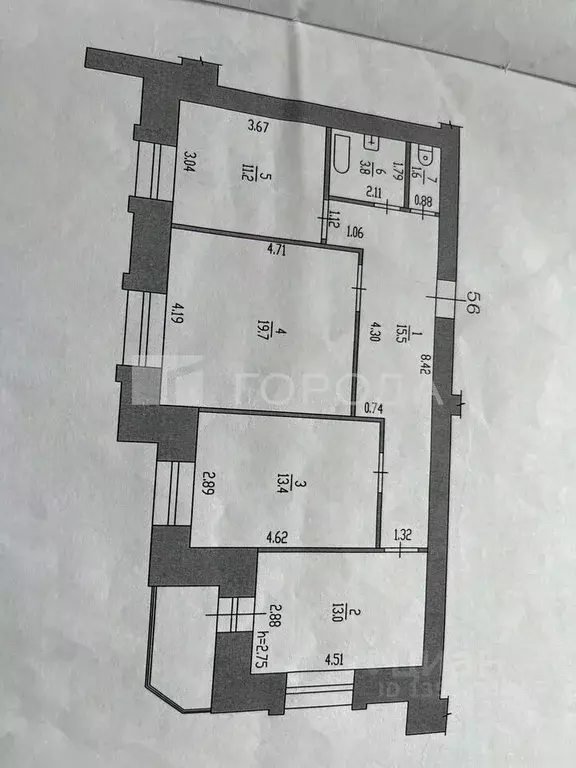 3-к кв. Алтайский край, Барнаул Взлетная ул., 30 (78.2 м) - Фото 2