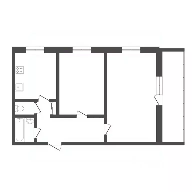 2-к кв. Тюменская область, Тюмень ул. Николая Федорова, 1 (50.3 м) - Фото 0