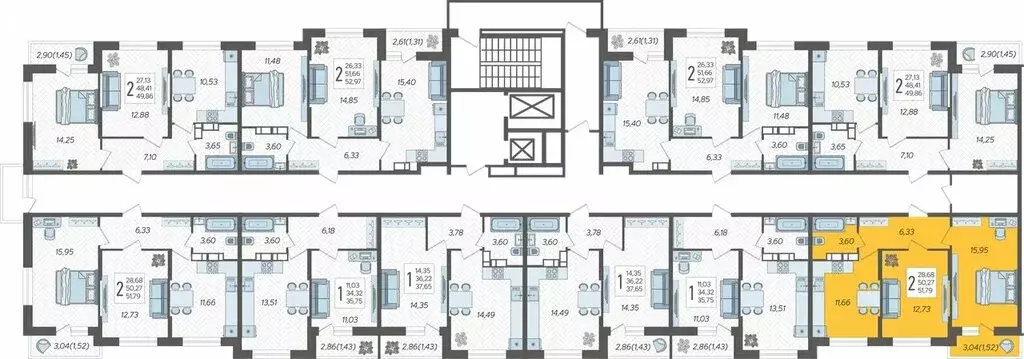 2-комнатная квартира: Краснодар, жилой комплекс Смородина (51.79 м) - Фото 1