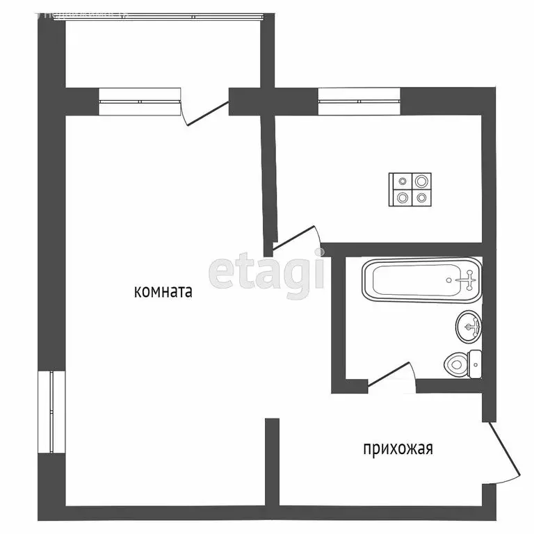 1-комнатная квартира: Саранск, улица Попова, 72 (30 м) - Фото 0