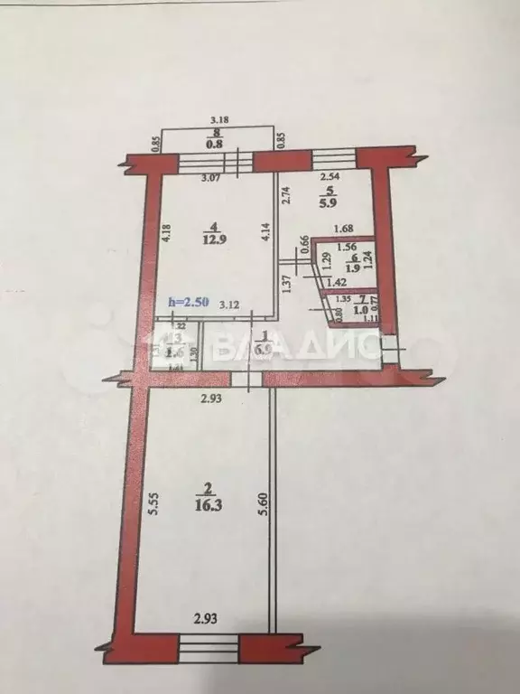 2-к. квартира, 46,5 м, 3/5 эт. - Фото 1