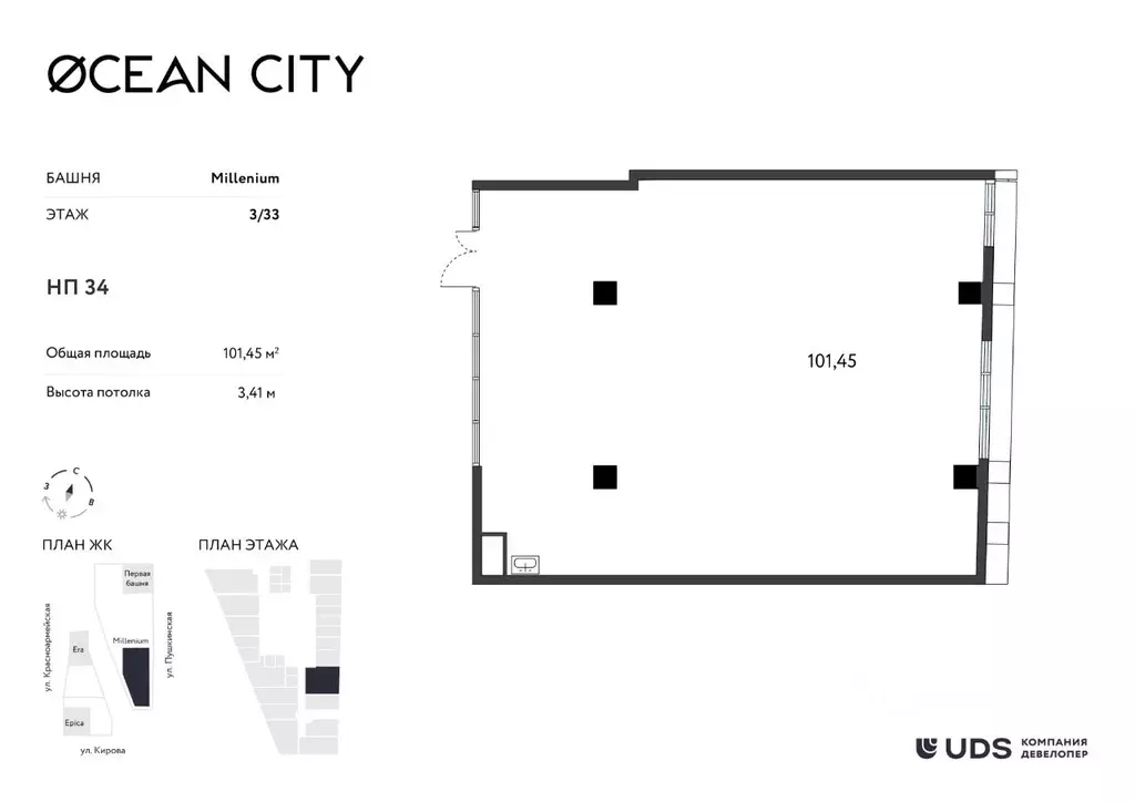 Помещение свободного назначения в Удмуртия, Ижевск Пушкинская ул. (101 ... - Фото 1