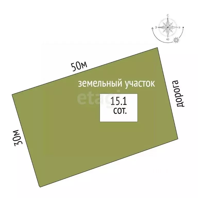 Участок в Оренбургская область, Соль-Илецк пер. Усадебный, 8 (15.1 ... - Фото 2