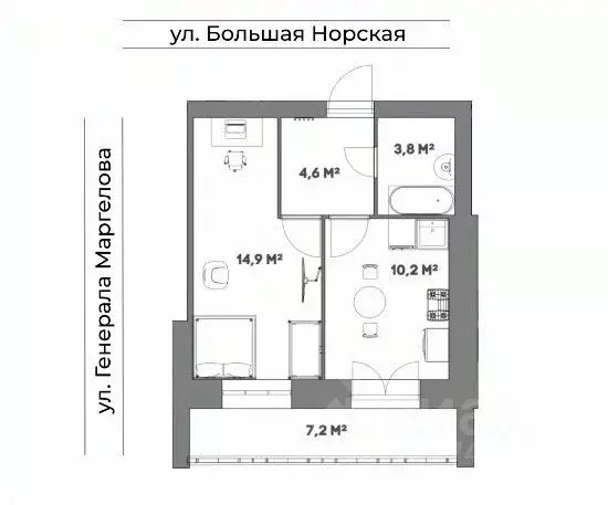 1-к кв. Ярославская область, Ярославль ул. Комкора Хрипина, 2 (37.1 м) - Фото 1