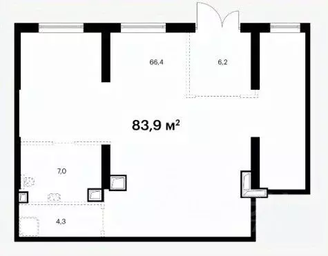 Помещение свободного назначения в Москва Алтуфьевское ш., 55к5 (84 м) - Фото 1