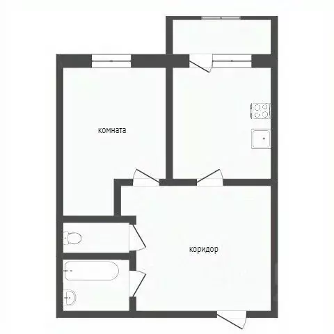 1-к кв. Бурятия, Улан-Удэ Ермаковская ул., 37 (26.8 м) - Фото 1