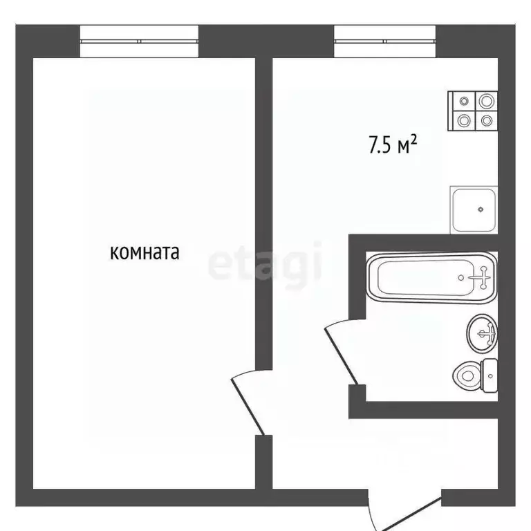 1-к кв. Москва ул. Яблочкова, 4 (32.6 м) - Фото 2