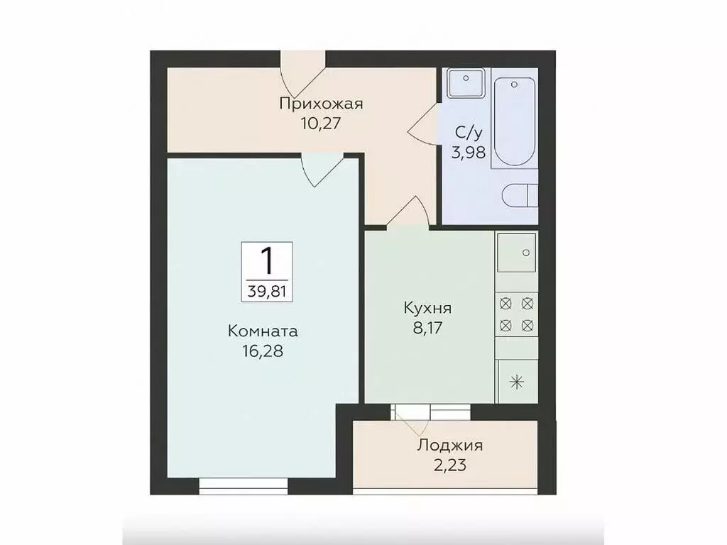 1-комнатная квартира: Самара, улица Победы, 14А (39.81 м) - Фото 0
