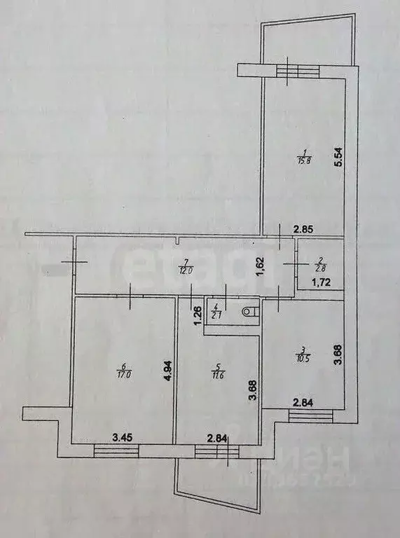 3-к кв. Иркутская область, Иркутск Советская ул., 176/195 (71.8 м) - Фото 2