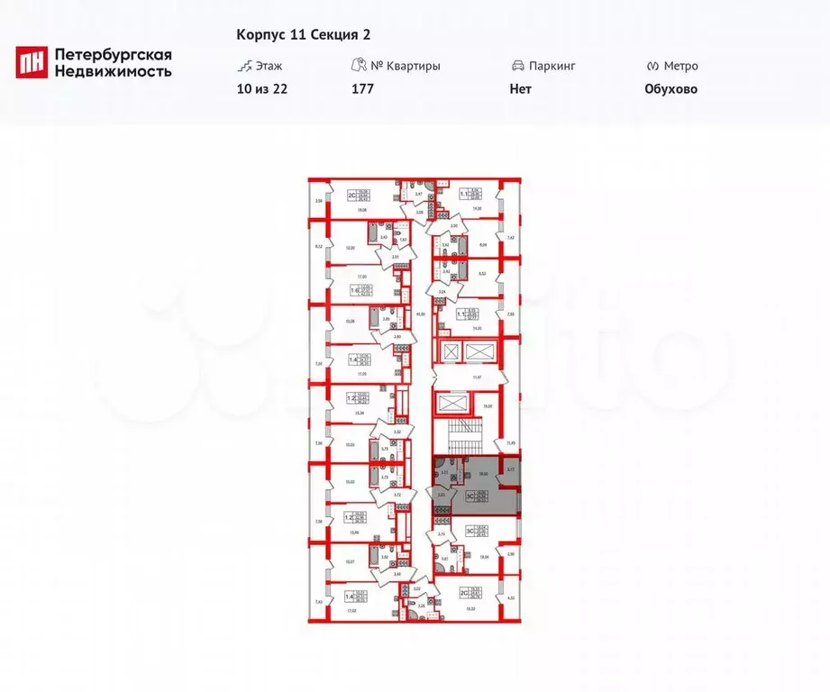 Квартира-студия, 24,9 м, 10/22 эт. - Фото 1