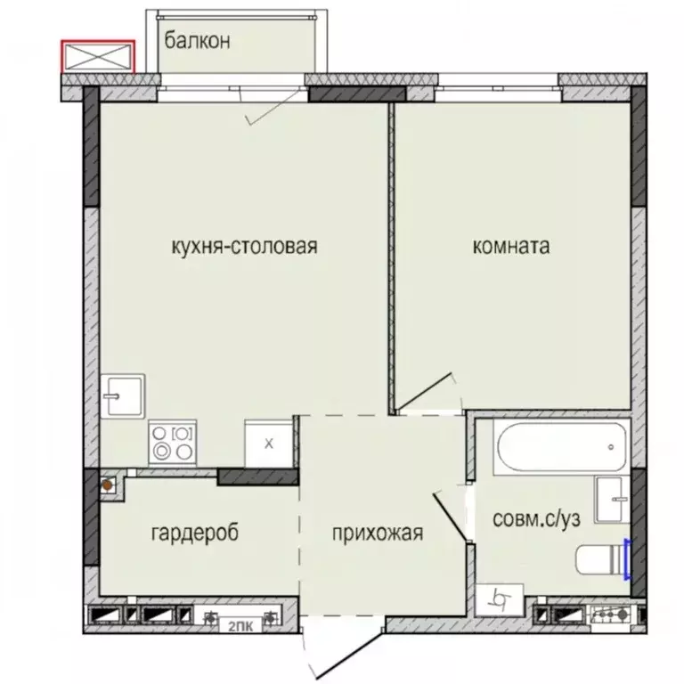 1-к кв. Удмуртия, Ижевск Культбаза жилрайон, 8-й мкр, Ежевика жилой ... - Фото 0