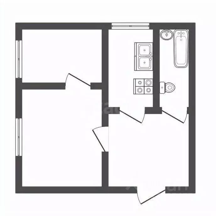 2-к кв. Владимирская область, Ковровский район, пос. Мелехово ... - Фото 1