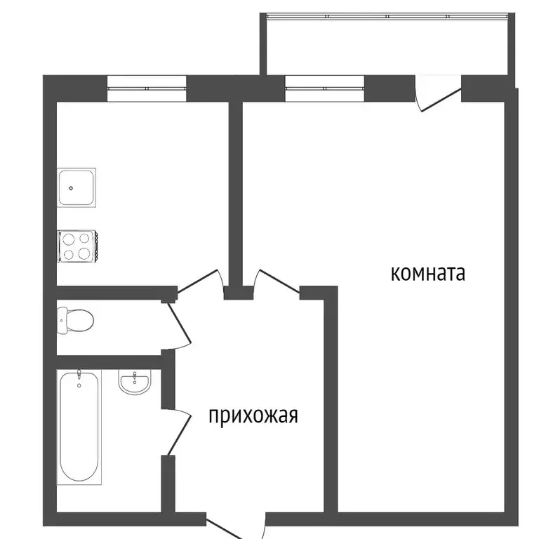 1-комнатная квартира: Ирбит, улица Маршала Жукова, 13 (33.4 м) - Фото 1