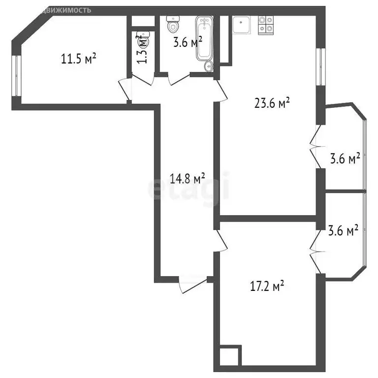 2-комнатная квартира: Анапа, Анапское шоссе, 32к5 (72.7 м) - Фото 0