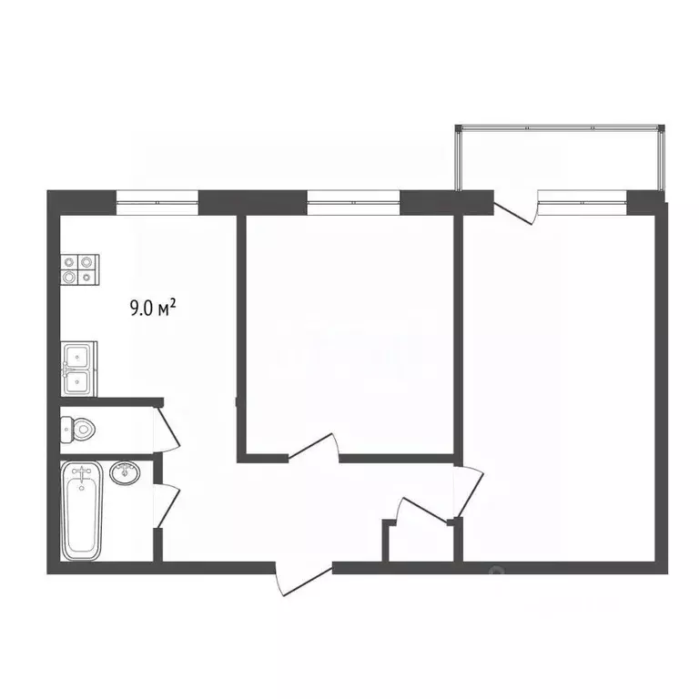 2-к кв. Ханты-Мансийский АО, Ханты-Мансийск Южный мкр, ул. Ямская, 3/1 ... - Фото 2