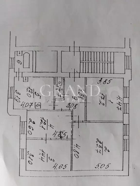 4-к. квартира, 95,4 м, 5/6 эт. - Фото 0