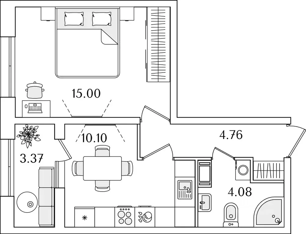 1-к кв. Санкт-Петербург Полюстрово тер.,  (35.63 м) - Фото 0