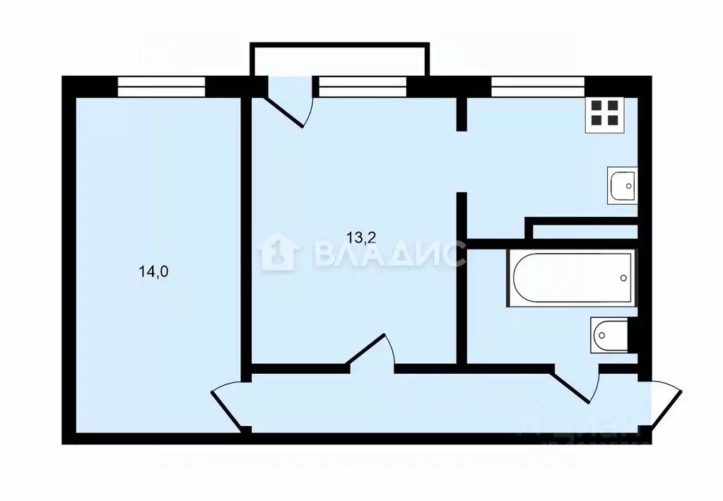 2-к кв. Ивановская область, Иваново ул. 2-я Ефимовская, 10 (44.3 м) - Фото 1
