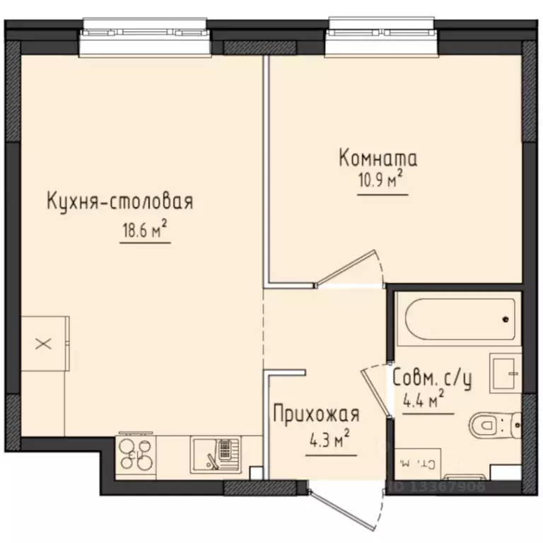 1-к кв. Удмуртия, Завьяловский район, с. Первомайский ул. Оружейников, ... - Фото 0