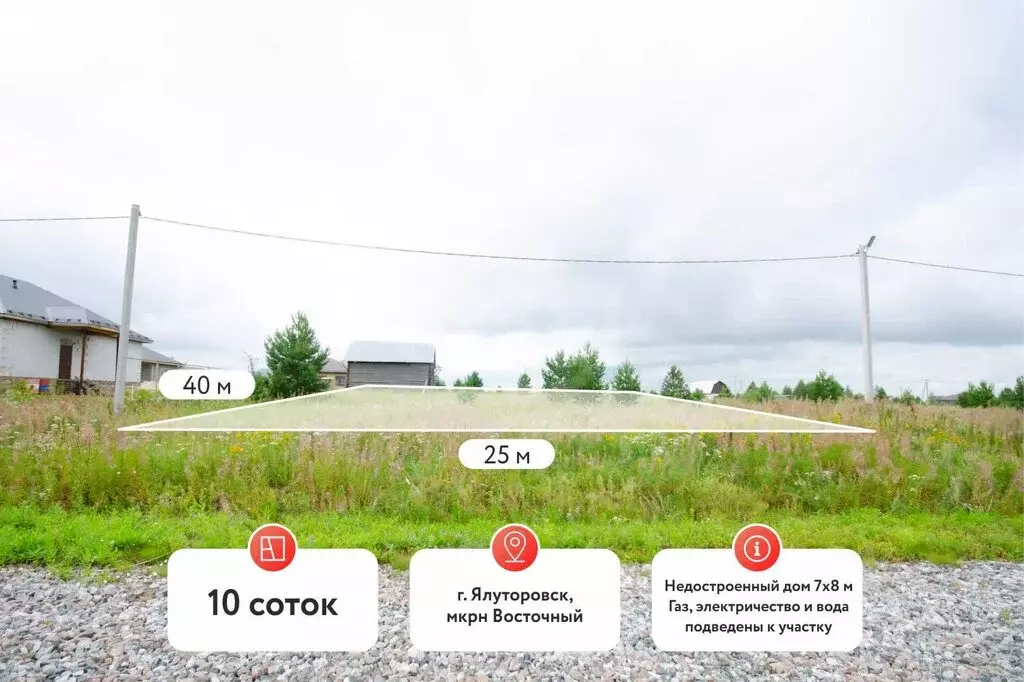 Участок в Ялуторовск, микрорайон Восточный (10 м) - Фото 2