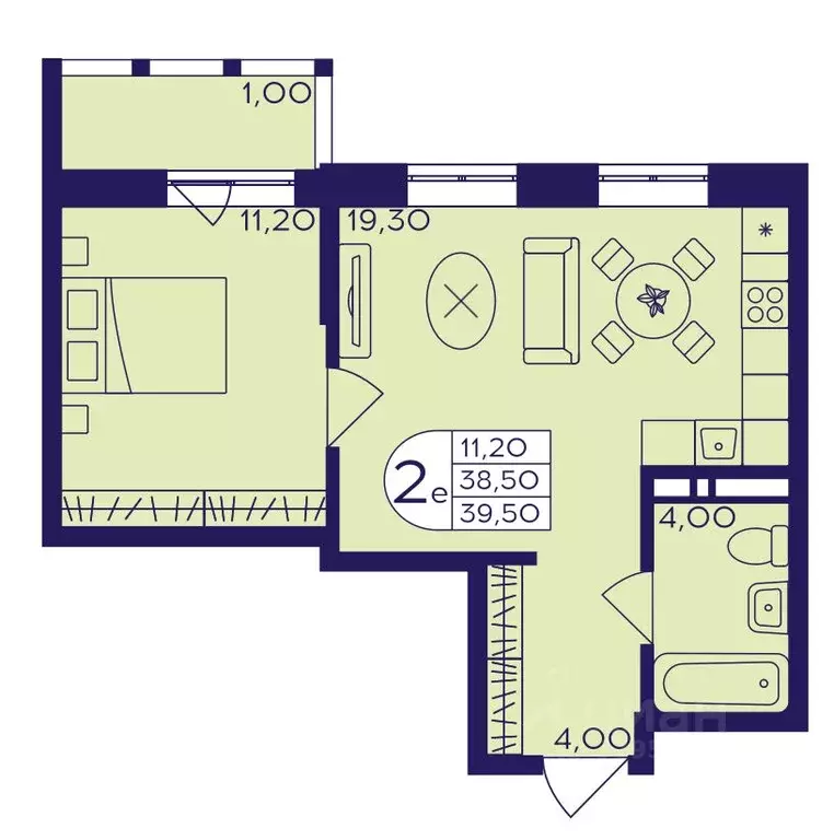 2-к кв. Московская область, Балашиха Железнодорожный мкр, ул. ... - Фото 2