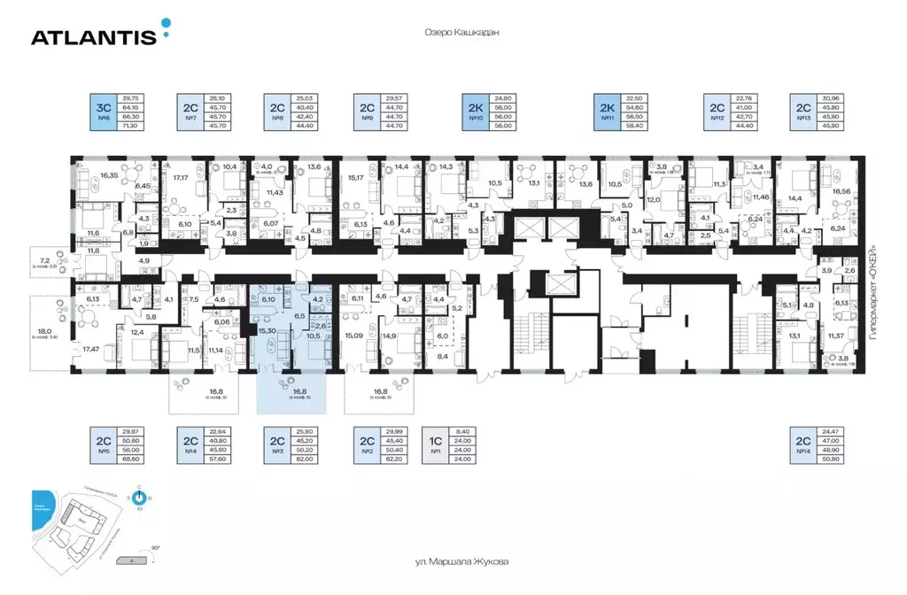2-к кв. Башкортостан, Уфа Сипайлово жилрайон, Атлантис жилой комплекс ... - Фото 2