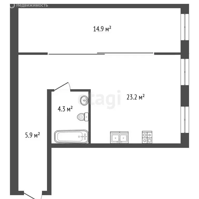 Квартира-студия: Санкт-Петербург, 8-я линия Васильевского острова, 19 ... - Фото 1