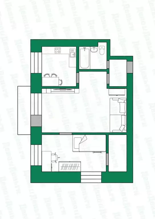 2-к кв. Кировская область, Киров ул. Ивана Попова, 16 (44.4 м) - Фото 0