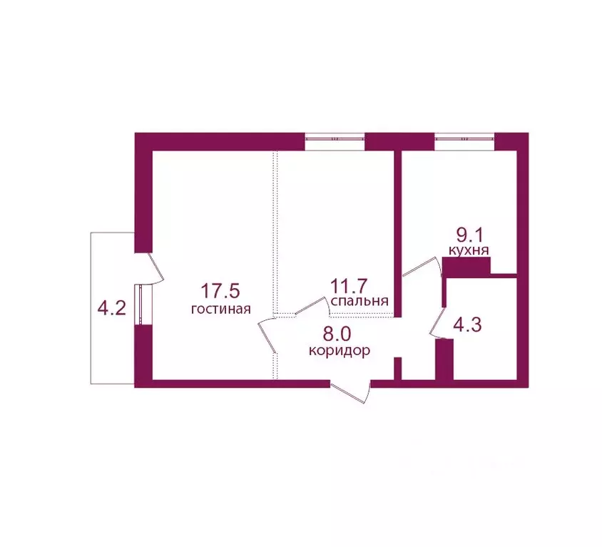 2-к кв. Иркутская область, Иркутск Топкинский мкр, 69 (54.8 м) - Фото 1