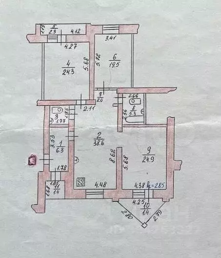 3-к. квартира, 129 м, 5/6 эт. - Фото 0