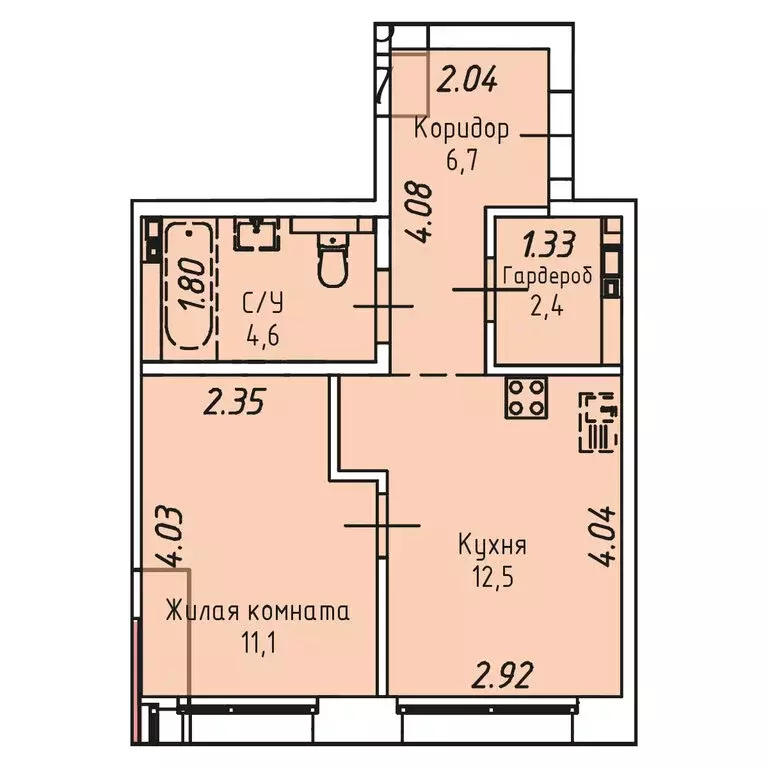 1-комнатная квартира: иркутск, култукская улица, 16 (37.3 м) - Фото 0