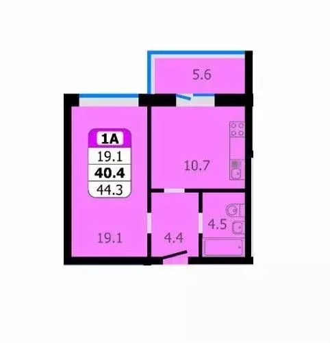 1-к кв. Чувашия, Новочебоксарск Восточная ул., 1к2 (44.3 м) - Фото 0