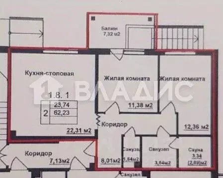 2-к кв. Ленинградская область, Всеволожск проезд Березовая роща, 5 ... - Фото 2