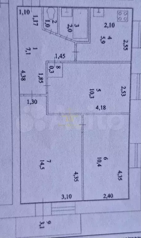 3-к. квартира, 54 м, 1/5 эт. - Фото 0