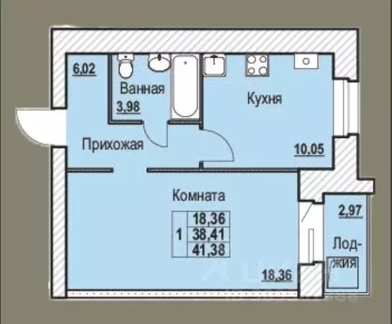 1-к кв. Ярославская область, Ярославль Суворовская ул., 32 (41.4 м) - Фото 1