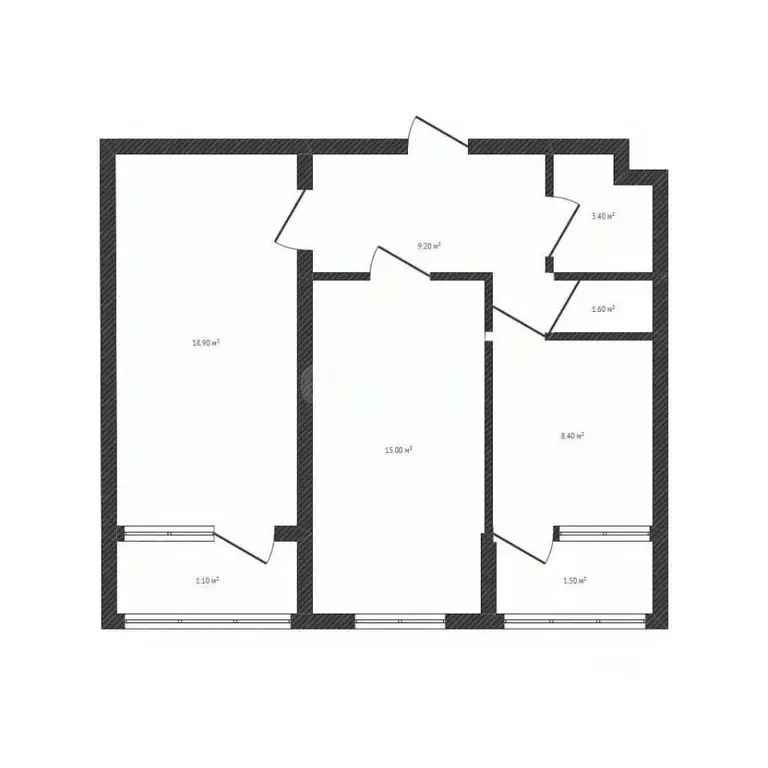 2-к кв. Брянская область, Брянск пл. Партизан, 1 (59.4 м) - Фото 1