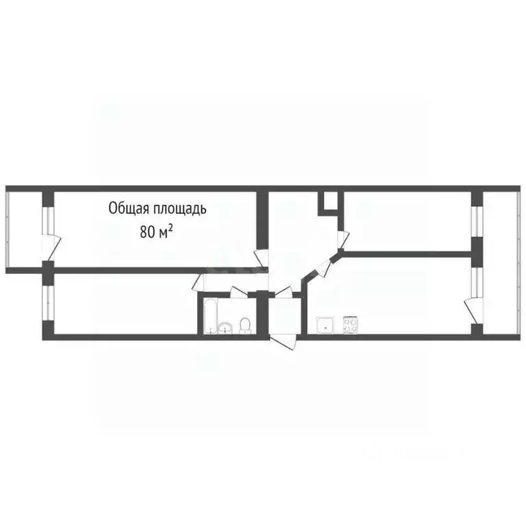 3-к кв. Бурятия, Улан-Удэ 140А мкр, 16 (80.0 м) - Фото 2