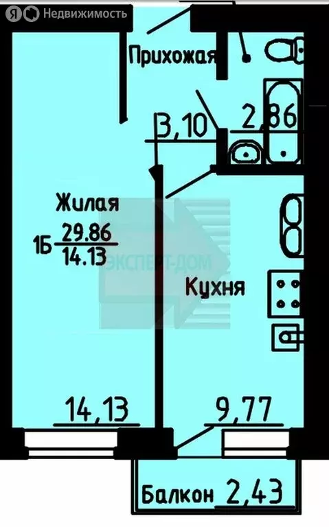 1-комнатная квартира: Таганрог, улица Победы, 103 (31 м) - Фото 0